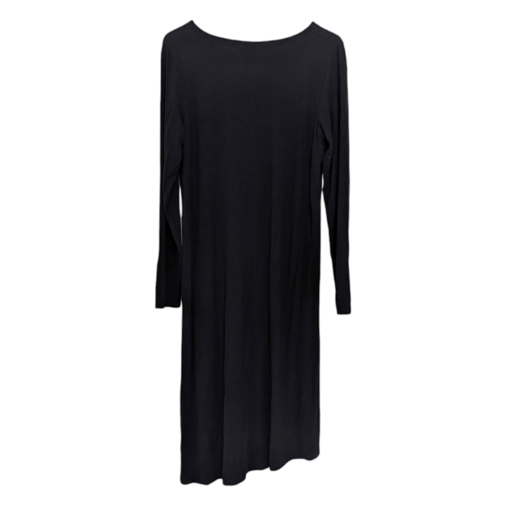 Eileen Fisher Elegant Black Long Sleeve Dress Small - Picture 2 of 4